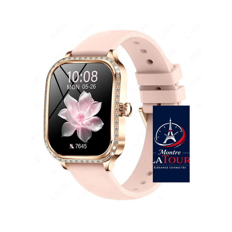 LaTour Rosa Élégante™ – Montre Connectée Femme