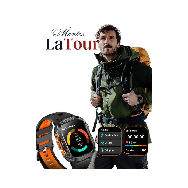 LaTour Tracker™ – Montre Connectée GPS Homme