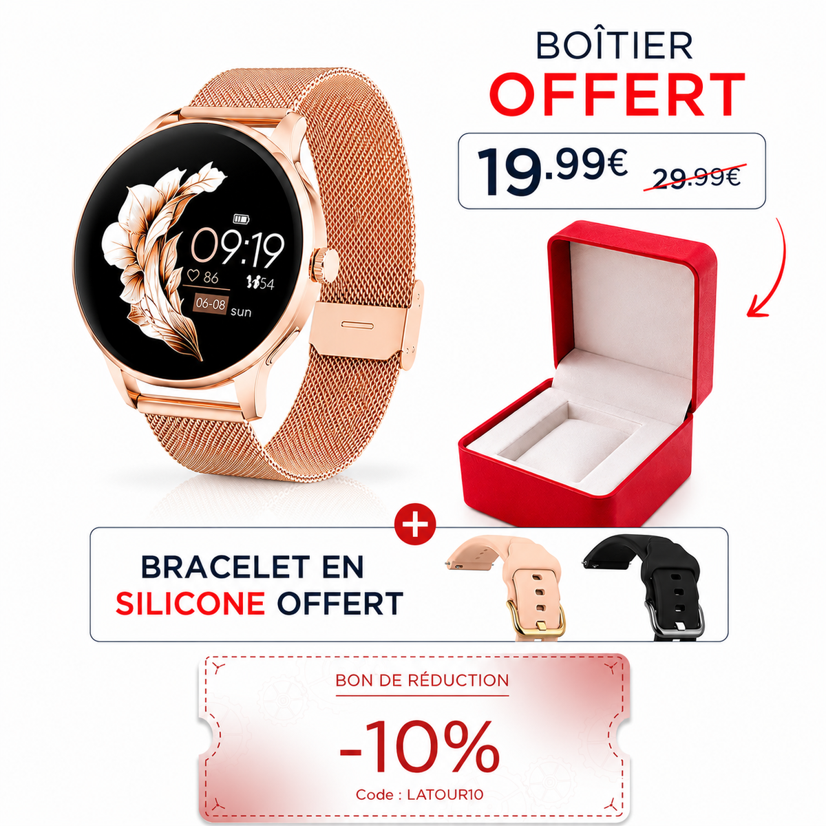 LaTour Aura™ – Montre Connectée Femme
