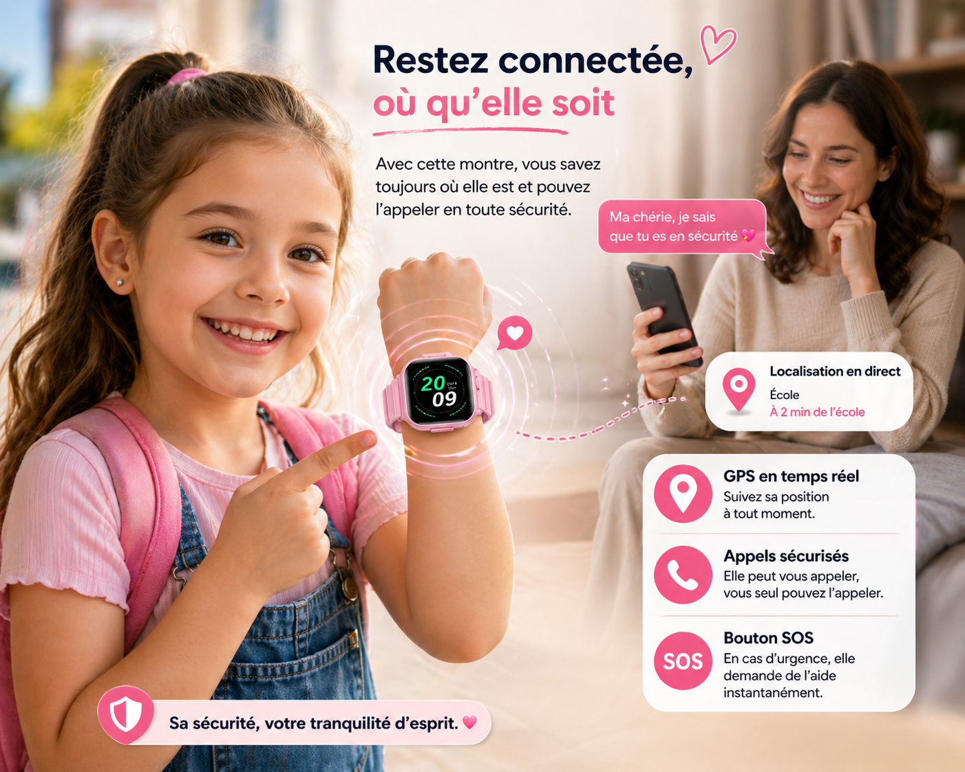 LaTour Lien Essentiel™ – Montre Connectée Enfant