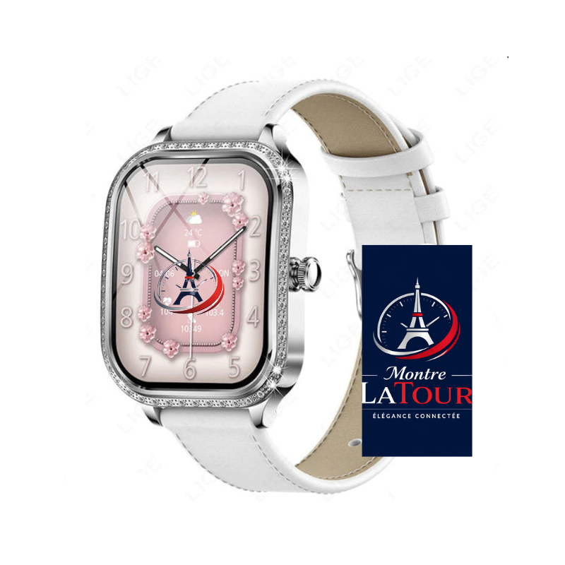 Montre Connectée Femme Élégante Rectangulaire